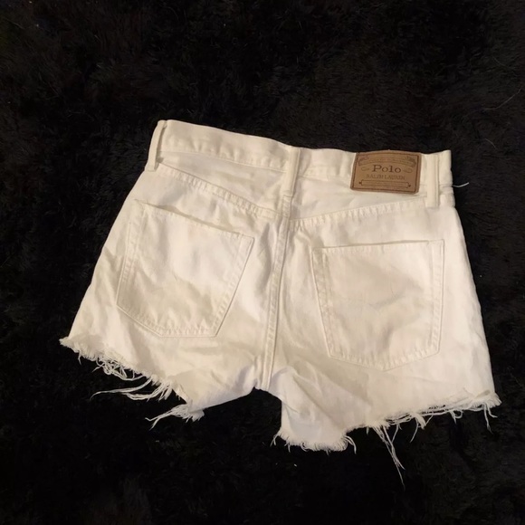 Ralph Lauren Polo Crosby Short Sz 25 Relaxed Cut Off Jean Shorts Corrine White - Picture 4 of 4